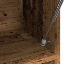 Berkfield Home Wardrobe Old Wood 100x32.5x35 cm Engineered Wood in Brown - thumbnail 7