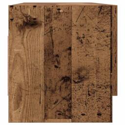 Berkfield Home Wardrobe Old Wood 100x32.5x35 cm Engineered Wood in Brown - thumbnail 5