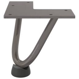 Berkfield Home Hairpin Table Legs 4 pcs Natural Steel 10 cm Solid Steel in Grey - thumbnail 5