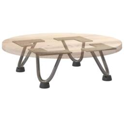 Berkfield Home Hairpin Table Legs 4 pcs Natural Steel 10 cm Solid Steel in Grey - thumbnail 8