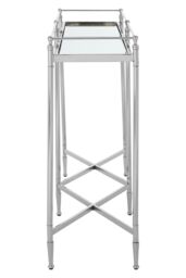 Orsina Elegant Mirrored Top Console Table, Captivating Silver Finished Hallway Table, Decorative Table, Center Table - thumbnail 3