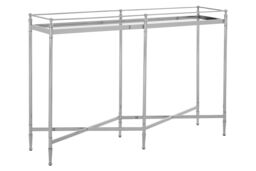 Orsina Elegant Mirrored Top Console Table, Captivating Silver Finished Hallway Table, Decorative Table, Center Table - thumbnail 2