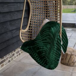 Benjamin Tate Design Plants background. Biophilia trend Designer Blanket in Natural - Size: 120 cm x 150 cm - thumbnail 3