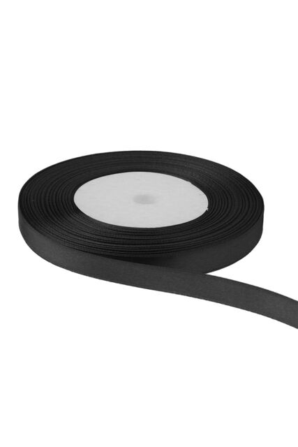 Neel Blue Double Sided Satin Polyester Ribbon Roll, 15mm x 25 Metres in Black - image 1