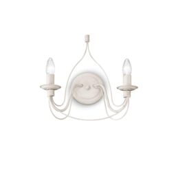 Netlighting Corte 2 Light Indoor Candle Wall Light Antique White E14 - thumbnail 1