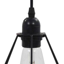 Berkfield Home Ceiling Lamp with Diamond Design Black 3 x E27 Bulbs - thumbnail 6