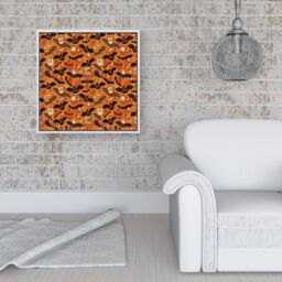 Warren Reed - Designer Candy-Filled Treat Bags & Bats Framed Canvas in Off-White - Size: w40 inch x h40 inch - thumbnail 2