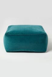 Velvet Pouffe Bean Cube