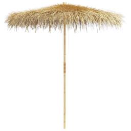 Berkfield Home Durable Bamboo Parasol with Banana Leaf Roof 210 cm in Brown - thumbnail 3