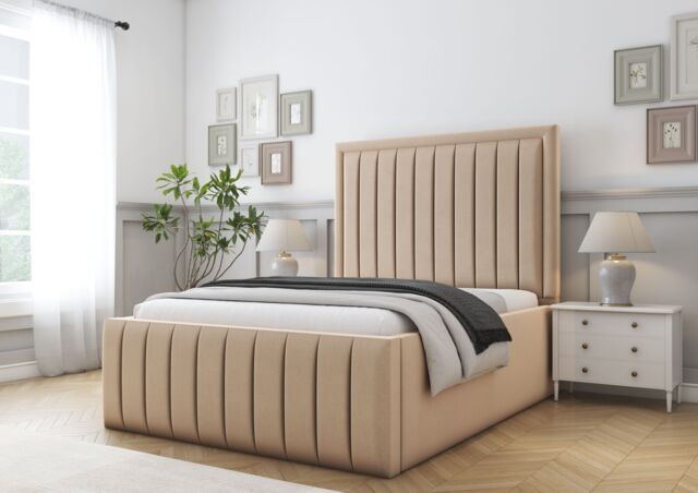 Comfort Beds Emperor Bed Frame in Stone - Size: Super King