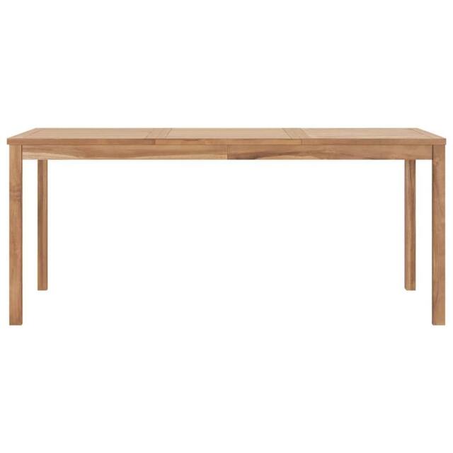 Berkfield Home Garden Dining Table 180x90x77 cm Solid Teak Wood in Brown - Size: 180 x 90 x 77 cm - image 1