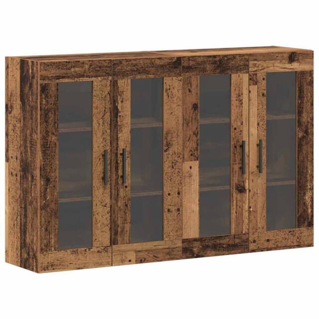 Berkfield Home Wall Mounted Cabinets 2 pcs Old Wood 69.5x34x90 cm Engineered Wood in Brown - image 1