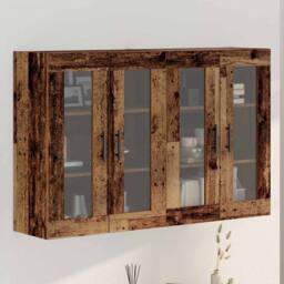Berkfield Home Wall Mounted Cabinets 2 pcs Old Wood 69.5x34x90 cm Engineered Wood in Brown - thumbnail 2