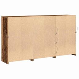 Berkfield Home Sideboard with LED Lights Old Wood 181.5x37x100 cm Engineered Wood in Brown - thumbnail 9