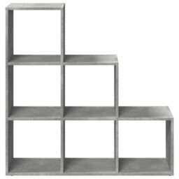 Berkfield Home Room Divider Bookcase¬†3-Tier¬†Concrete Grey 99x29x99 cm Engineered Wood - Size: 99 x 29 x 99 cm - thumbnail 5