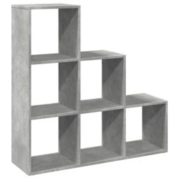 Berkfield Home Room Divider Bookcase¬†3-Tier¬†Concrete Grey 99x29x99 cm Engineered Wood - Size: 99 x 29 x 99 cm - thumbnail 2