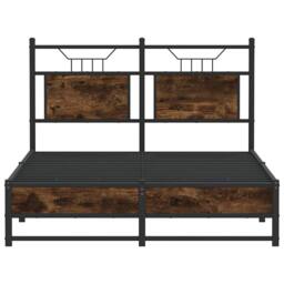Berkfield Home Bed Frame without Mattress Smoked Oak 120x200 cm Engineered Wood in Brown - Size: Small Double - thumbnail 6