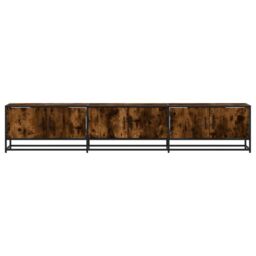 Berkfield Home TV Cabinet Smoked Oak 210x35x41 cm Engineered Wood in Brown - Size: 210 x 35 x 41 cm - thumbnail 4