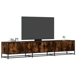 Berkfield Home TV Cabinet Smoked Oak 210x35x41 cm Engineered Wood in Brown - Size: 210 x 35 x 41 cm - thumbnail 1