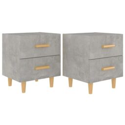 Berkfield Home Bed Cabinets 2 pcs Concrete Grey 40x35x47.5 cm - thumbnail 2