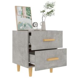 Berkfield Home Bed Cabinets 2 pcs Concrete Grey 40x35x47.5 cm - thumbnail 6