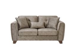 Comfy Living Ltd Faux Suede Sofa 3 Seater 2 Seater Arm Chair In Mink in Taupe - thumbnail 3