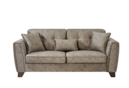Comfy Living Ltd Faux Suede Sofa 3 Seater 2 Seater Arm Chair In Mink in Taupe - thumbnail 2