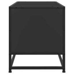 Berkfield Home TV Cabinet Black 100x34.5x40 cm Engineered Wood & Metal - thumbnail 5