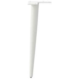 Berkfield Home Coffee Table Legs Conical Shape 4 pcs White 30-31 cm Steel - thumbnail 6