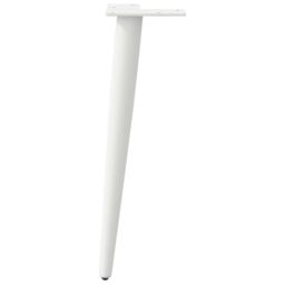 Berkfield Home Coffee Table Legs Conical Shape 4 pcs White 30-31 cm Steel - thumbnail 5