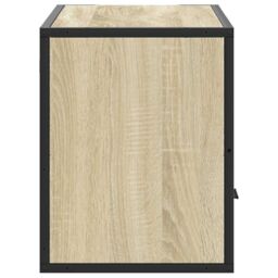 Berkfield Home TV Cabinet Sonoma Oak 80x31x39.5 cm Engineered Wood & Metal in Brown - thumbnail 5