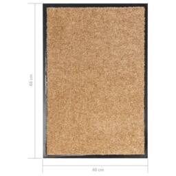 Berkfield Home Doormat Washable Cream 40x60 cm in Tan - thumbnail 6