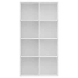 Berkfield Home Book Cabinet/Sideboard White 66x30x130 cm Engineered Wood - Size: 66 x 30 x 130 cm - thumbnail 4