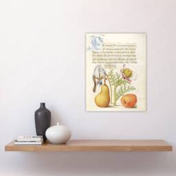"Artery8 Caterpillar Flowers & Fruit Calligraphy Wall Art Poster Print - Size: W18"" x H24""" - thumbnail 4