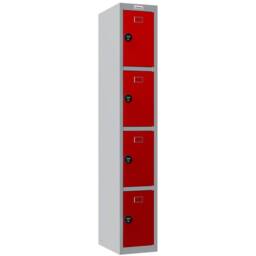 Phoenix Safe Company Personal Locker in Grey/Red with Combination Locks, PL1430GRC in Red - Size: 100 cm - thumbnail 1
