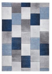 The Rug Shop UK Blue Modern Easy to clean Machine Made Geometric Area Rug - Size: 200 cm x 290 cm - thumbnail 8