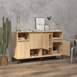 Berkfield Home Sideboards 2 pcs Sonoma Oak 60x35x70 cm Engineered Wood in Brown - Size: 60 x 35 x 70 cm - thumbnail 3