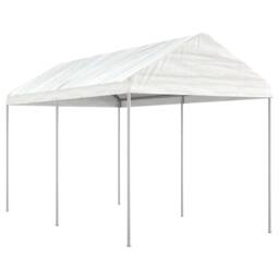 Berkfield Home Gazebo with Roof White 4.46x2.28x2.69 m Polyethylene - thumbnail 2
