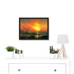 Artery8 Aivazovsky Ivan The Ninth Wave Marine Painting Artwork Framed Wall Art Print A4 in Black - thumbnail 2