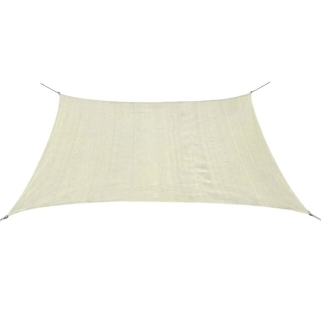 Berkfield Home Sunshade Sail HDPE Square 3.6x3.6 m Cream in Beige