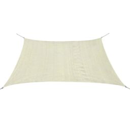 Berkfield Home Sunshade Sail HDPE Square 3.6x3.6 m Cream in Beige - thumbnail 1