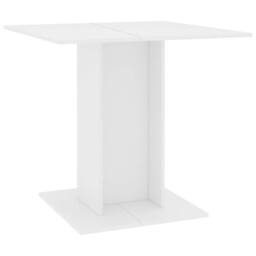 Berkfield Home Dining Table White 80x80x75 cm Engineered Wood - Size: 80 x 80 x 75 cm - thumbnail 1