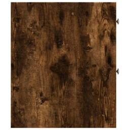 Berkfield Home Narrow Bathroom Cupboard with Wheels Smoked Oak Engineered Wood in Brown - thumbnail 5