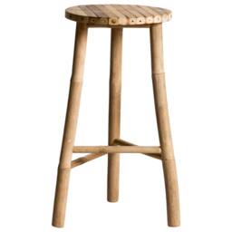 Wyld and Coco Bamboo Tripod Bathroom Stool and Side Table W35 x L35 x H70cm in Natural - thumbnail 3