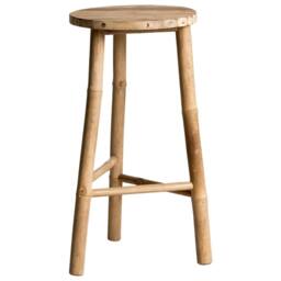 Wyld and Coco Bamboo Tripod Bathroom Stool and Side Table W35 x L35 x H70cm in Natural - thumbnail 2