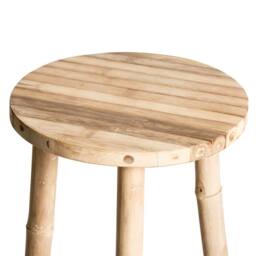 Wyld and Coco Bamboo Tripod Bathroom Stool and Side Table W35 x L35 x H70cm in Natural - thumbnail 5