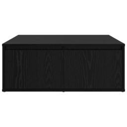 Berkfield Home Coffee Table Black oak 80 x 80 x 31 cm Engineered wood - thumbnail 6