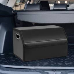 VOGREX 46x30x28cm Foldable Leather Car Trunk Storage Organizer Box in Black - Size: 46 x 30 x 28 cm - thumbnail 3