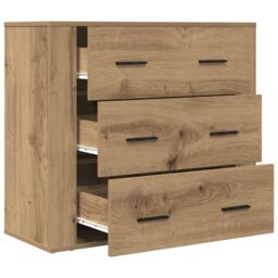 Berkfield Home Sideboard Artisan Oak 80x33x70 cm Engineered Wood in Brown - Size: 80 x 33 x 70 cm - thumbnail 4