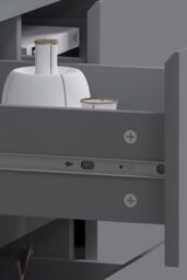 FWStyle 7 Drawer Chest Of Drawers Dark Matt Grey Scratch Resistant Coating in Dark Grey - thumbnail 2
